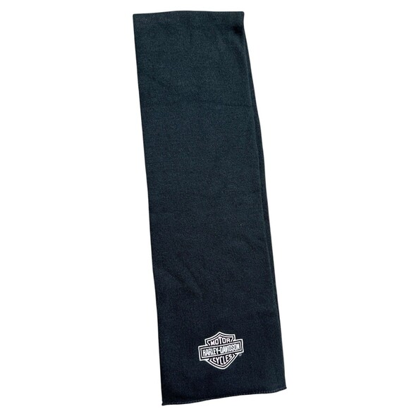 Harley Davidson Pink Logo Black Unisex Riding Scarf Knit Wrap 50"x 8” - Picture 5 of 7